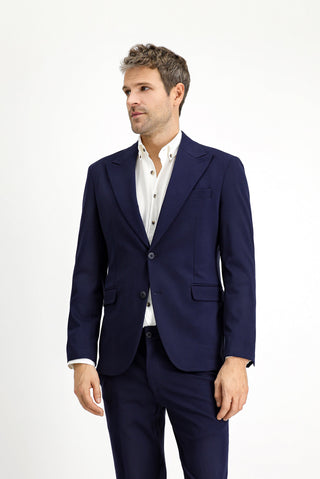  Orta Lacivert Techno-Line 7 Drop Slim Fit Dar Kesim Likralı Spor Örme Ceket