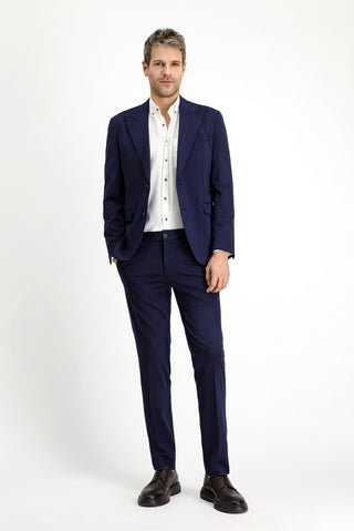  Orta Lacivert Techno-Line 7 Drop Slim Fit Dar Kesim Likralı Spor Örme Ceket