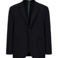 Siyah Techno-Line 7 Drop Slim Fit Dar Kesim Klasik Ceket