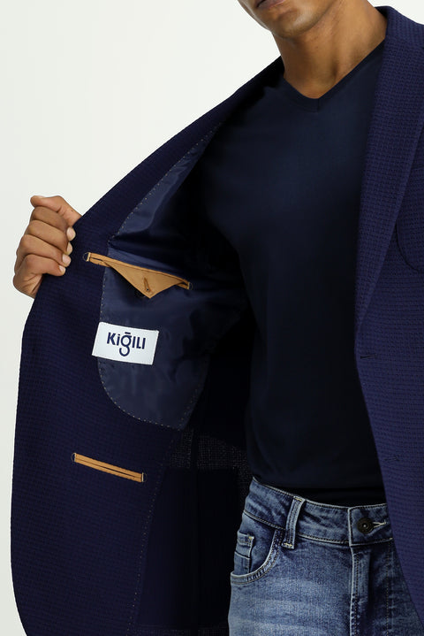Dark Navy 6 Drop Regular Fit Standard Cut Wool Sport Italian Jacket