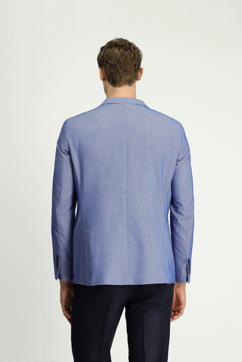 Blue 6 Drop Regular Fit Standard Cut Cotton Double-Breasted Jacket