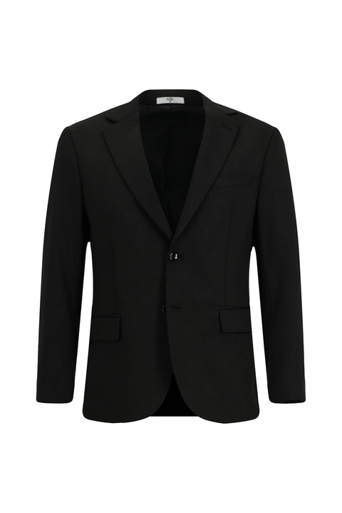 Black 6 Drop Regular Fit Standard Cut Lycra Classic Jacket