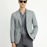 Medium Grey 6 Drop Regular Fit Classic Jacket with Lycra