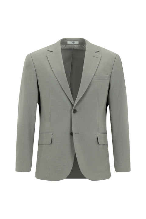 Medium Grey 6 Drop Regular Fit Classic Jacket with Lycra