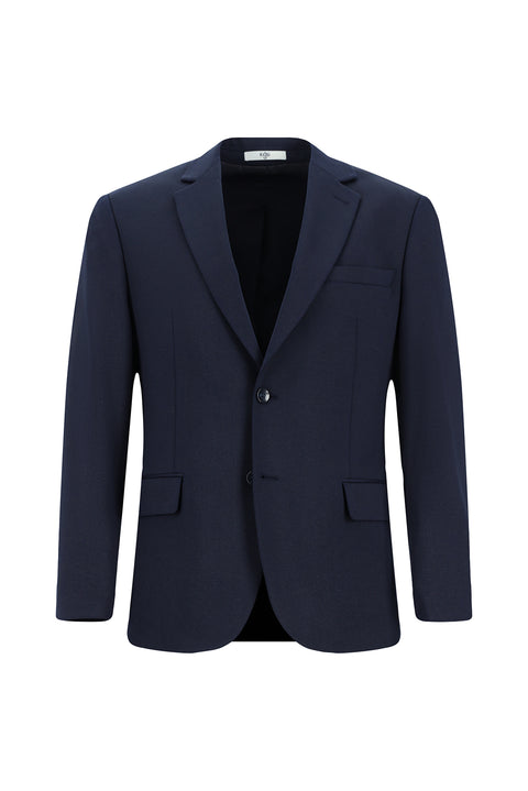 Dark Navy 6 Drop Regular Fit Classic Jacket with Lycra Fabric