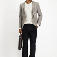 Medium Beige 4-Drop Relaxed Fit Wool Sport Jacket