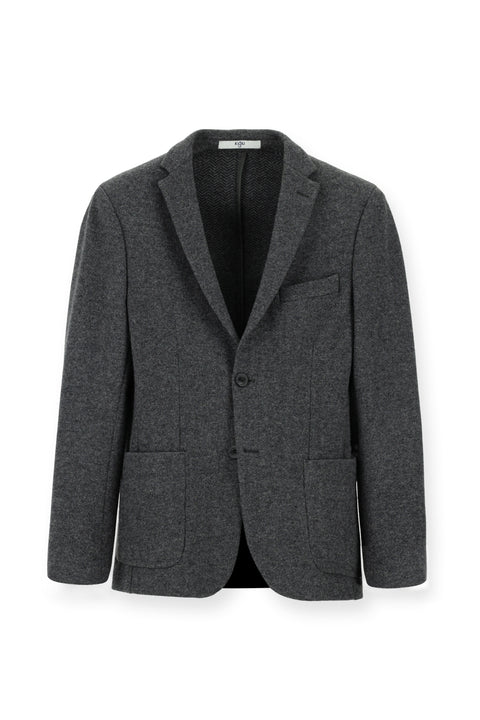 Dark Anthracite 7 Drop Super Slim Fit Extra Narrow Cut Wool Sport Jacket