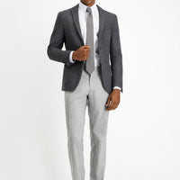 Dark Anthracite 4-Drop Relaxed Fit Wool Sport Jacket