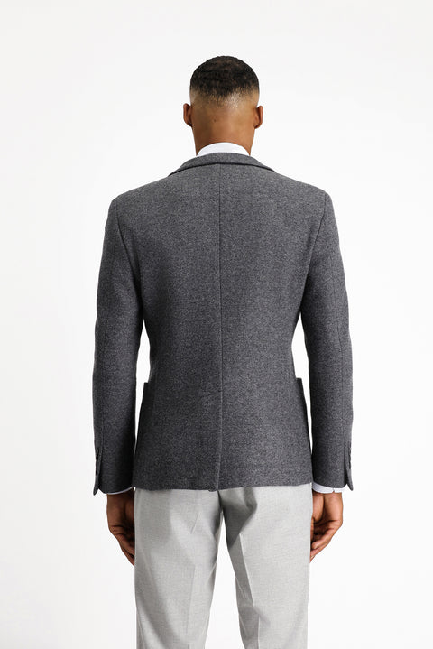 Dark Anthracite 7 Drop Super Slim Fit Extra Narrow Cut Wool Sport Jacket