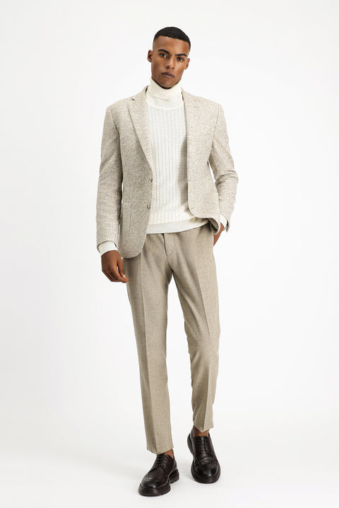 Light Grey 7 Drop Slim Fit Narrow Cut Wool Plaid Sport Italian Jacket