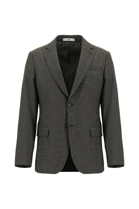 Dark Brown 6 Drop Regular Fit Classic Patterned Jacket