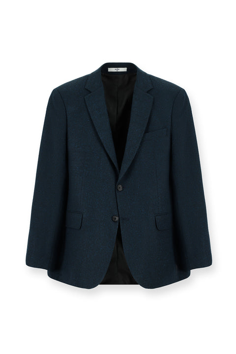 Petrol Green 4 Drop Relaxed Fit Classic Patterned Jacket