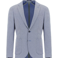 Blue 7 Drop Super Slim Fit Extra Narrow Cut Patterned Sport Cotton Jacket