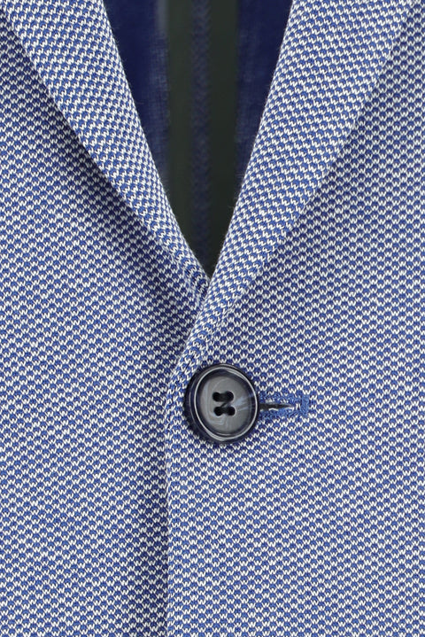 Blue 7 Drop Super Slim Fit Extra Narrow Cut Patterned Sport Cotton Jacket