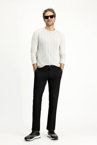  Koyu Füme Regular Fit Standart Kesim Likralı Kanvas / Chino Pantolon