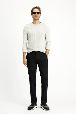  Koyu Füme Regular Fit Standart Kesim Likralı Kanvas / Chino Pantolon