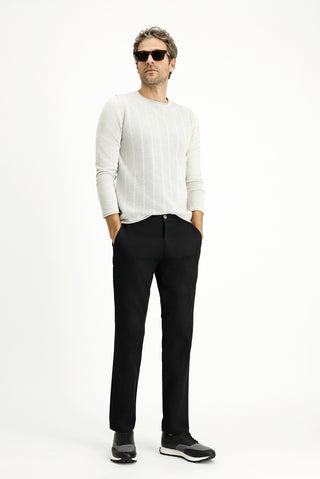  Koyu Füme Regular Fit Standart Kesim Likralı Kanvas / Chino Pantolon