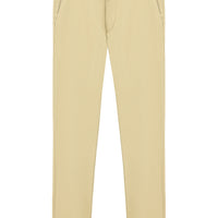 Light Beige Regular Fit Standard Cut Lycra Canvas / Chino Pants