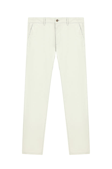 Stone Regular Fit Standard Cut Lycra Canvas / Chino Trousers