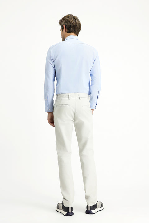 Stone Regular Fit Standard Cut Lycra Canvas / Chino Trousers