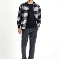 Medium Anthracite Relaxed Fit Cotton Corduroy Trousers