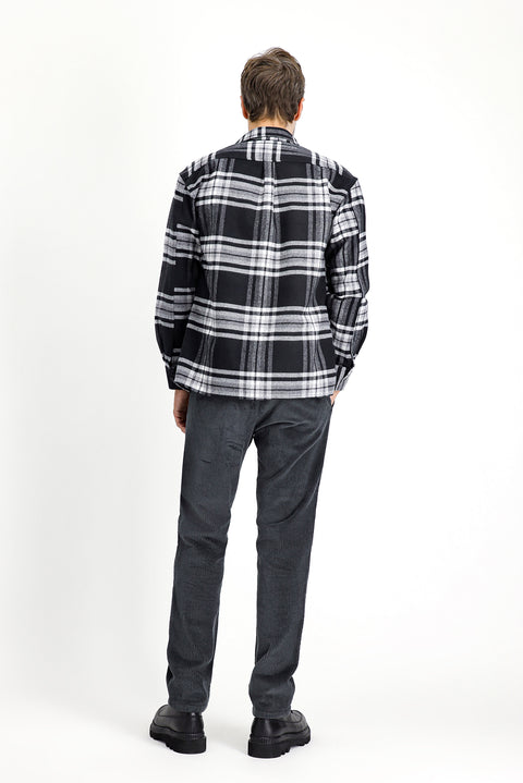 Medium Anthracite Relaxed Fit Cotton Corduroy Trousers