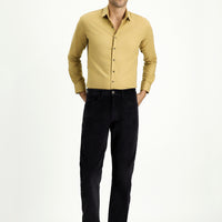 Dark Anthracite Regular Fit Standard Cut Lycra Velvet Trousers