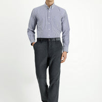 Dark Anthracite Relaxed Fit Stretch Corduroy Trousers