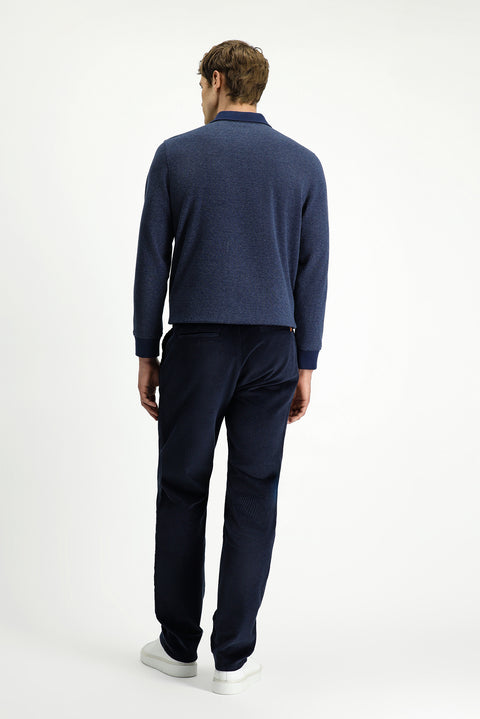Dark Navy Relaxed Fit Stretchy Corduroy Trousers