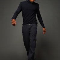 Black Regular Fit Standard Cut Lycra Elastic Waist Cargo Pants