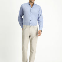 Light Gray Relaxed Fit Stretch Canvas / Chino Trousers