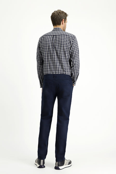 Dark Navy Relaxed Fit Stretch Canvas / Chino Trousers