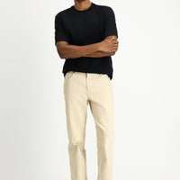Ecru Relaxed Fit Stretch Canvas / Chino Trousers