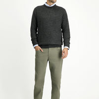 Medium Khaki Slim Fit Stretch Canvas / Chino Trousers