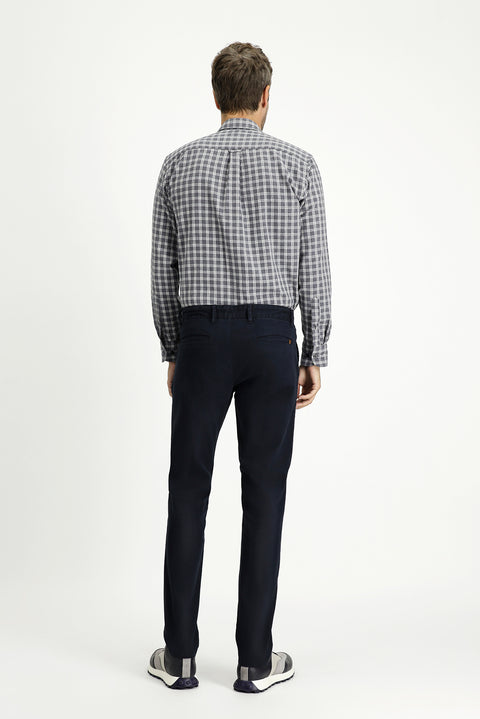 Dark Navy Blue Slim Fit Stretch Canvas / Chino Trousers