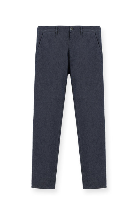 Dark Navy Relaxed Fit Stretch Canvas / Chino Trousers