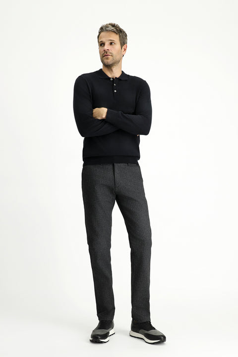 Medium Anthracite Slim Fit Stretch Canvas / Chino Trousers