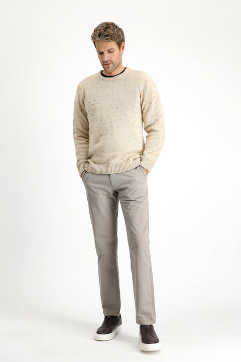 Medium Mink Slim Fit Stretch Canvas / Chino Trousers
