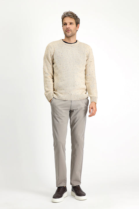 Medium Mink Slim Fit Stretch Canvas / Chino Trousers