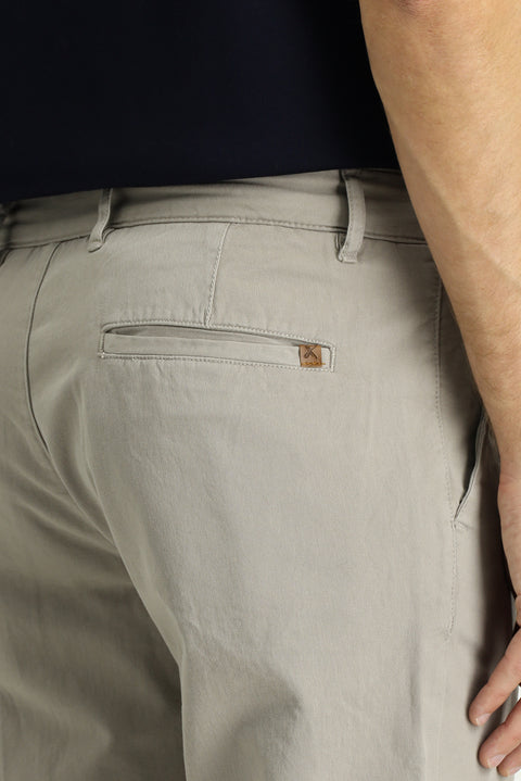 Medium Mink Slim Fit Stretch Canvas / Chino Trousers