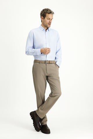  Koyu Vizon Regular Fit Standart Kesim Likralı Kanvas / Chino Pantolon