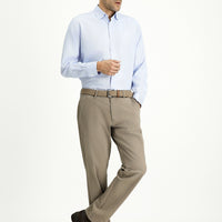 Dark Mink Slim Fit Stretch Canvas / Chino Trousers