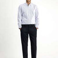 Koyu Lacivert 7 Drop Slim Fit Dar Kesim Likralı Örme Klasik Kumaş Pantolon