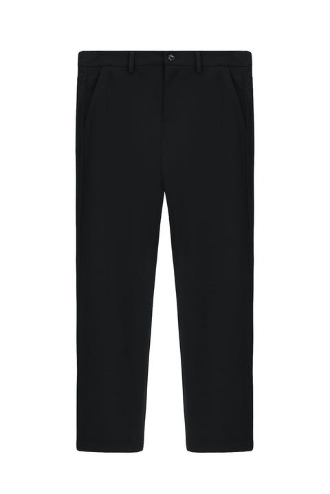 Koyu Lacivert 7 Drop Slim Fit Dar Kesim Likralı Örme Klasik Kumaş Pantolon