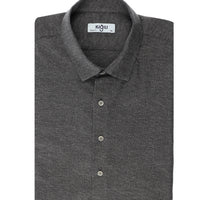 Dark Gray Plus Size Long Sleeve Cotton Patterned Lumberjack Shirt