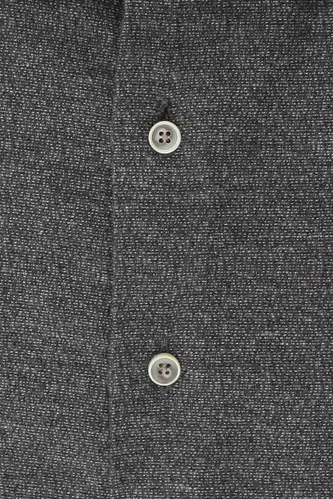 Dark Gray Plus Size Long Sleeve Cotton Patterned Lumberjack Shirt