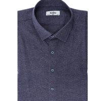 Medium Navy Plus Size Long Sleeve Cotton Patterned Lumberjack Shirt