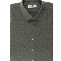 Medium Khaki Plus Size Long Sleeve Cotton Patterned Lumberjack Shirt
