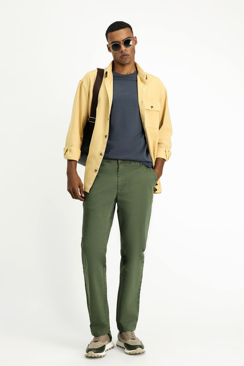 Mustard Yellow Long Sleeve Oversize Patterned Cotton Shirt / Jacket