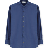 Dark Petrol Long Sleeve Regular Fit Sport Button-Down Collar Cotton Velvet Shirt